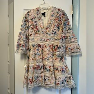 Bloomingdales Aqua Multio Color Dress